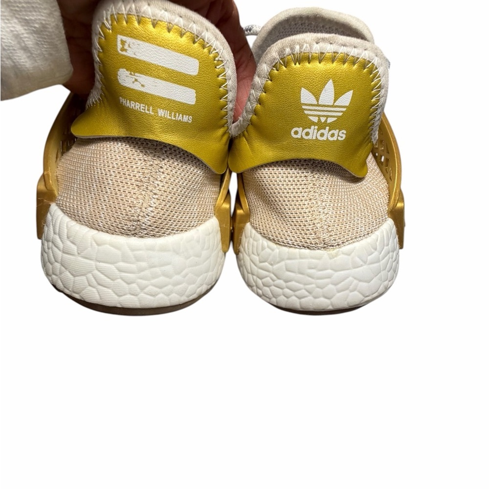 Adidas Pharrell Williams NMD Hu Trail  'HAPPY' China Gold Knit Sneakers Sz 7 - Picture 14 of 15